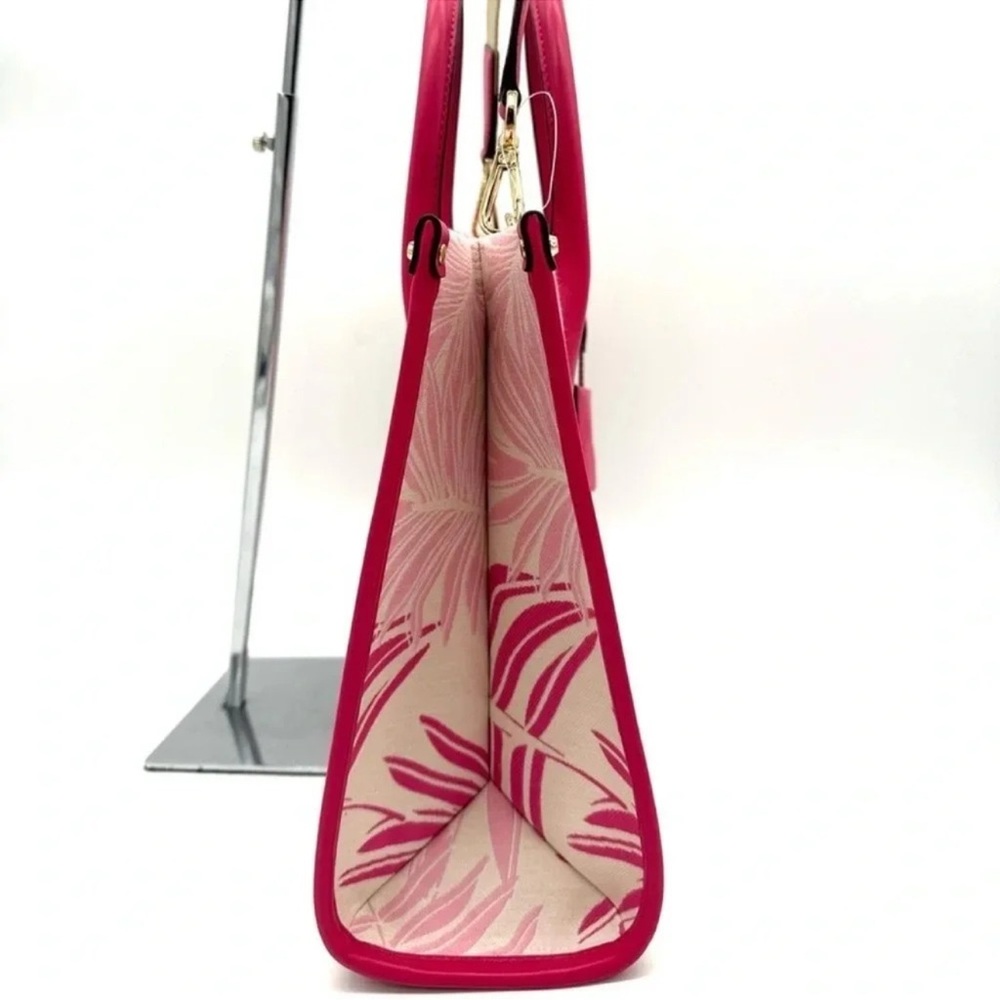 Michael Kors Medium Mirella Tote Bag Electric Pink Multi - Picture 4 of 11